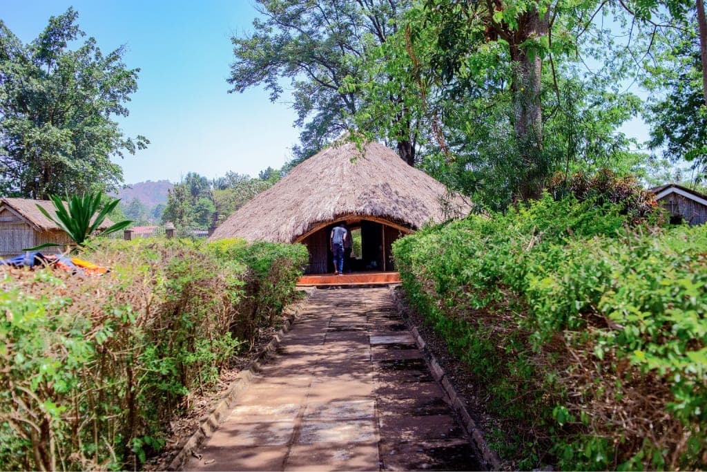 The thatched royal tombs at Mparo outside Hoima